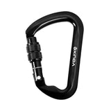 Maxbell Climbing Carabiner Clip Sturdy for Camping Hammock Rappelling Mountaineering Black  Screw Lock