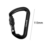 Maxbell Climbing Carabiner Clip Sturdy for Camping Hammock Rappelling Mountaineering Black  Screw Lock