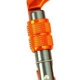 Maxbell Climbing Carabiner Clip Sturdy for Camping Hammock Rappelling Mountaineering Orange Color Screw Lock