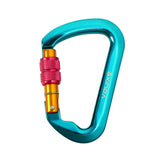 Maxbell Climbing Carabiner Clip Sturdy for Camping Hammock Rappelling Mountaineering Blue Color Screw Lock