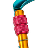 Maxbell Climbing Carabiner Clip Sturdy for Camping Hammock Rappelling Mountaineering Blue Color Screw Lock