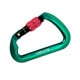 Maxbell Climbing Carabiner Clip Sturdy for Camping Hammock Rappelling Mountaineering Green Screw Lock