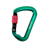 Maxbell Climbing Carabiner Clip Sturdy for Camping Hammock Rappelling Mountaineering Green Screw Lock