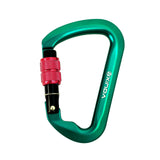 Maxbell Climbing Carabiner Clip Sturdy for Camping Hammock Rappelling Mountaineering Green Screw Lock