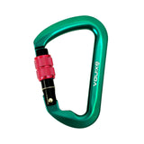 Maxbell Climbing Carabiner Clip Sturdy for Camping Hammock Rappelling Mountaineering Green Screw Lock