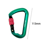 Maxbell Climbing Carabiner Clip Sturdy for Camping Hammock Rappelling Mountaineering Green Screw Lock