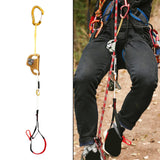Maxbell Rock Climbing Ascender Rope Foot Loop Ascender Webbing Gear for Rappelling Aureate