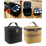 Maxbell Portable Condiments Box Handbag Travel Empty Camping Spice Jars Storage Bag Black