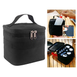 Maxbell Portable Condiments Box Handbag Travel Empty Camping Spice Jars Storage Bag Black