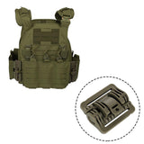 Maxbell Vest Quick Release Buckle Slider for Hunting Backpack Strap Belt Accessories Green Short