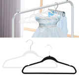Maxbell 10x Coats Racks Trouser Non Slip Clothes Hangers for Cloakroom Nursery White