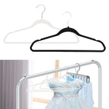 Maxbell 10x Coats Racks Trouser Non Slip Clothes Hangers for Cloakroom Nursery White
