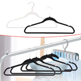 Maxbell 10x Coats Racks Trouser Non Slip Clothes Hangers for Cloakroom Nursery White