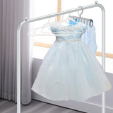 Maxbell 10x Coats Racks Trouser Non Slip Clothes Hangers for Cloakroom Nursery White