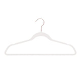 Maxbell 10x Coats Racks Trouser Non Slip Clothes Hangers for Cloakroom Nursery White