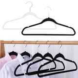 Maxbell 10x Coats Racks Trouser Non Slip Clothes Hangers for Cloakroom Nursery White