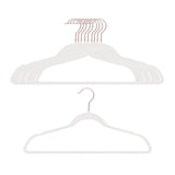 Maxbell 10x Coats Racks Trouser Non Slip Clothes Hangers for Cloakroom Nursery White