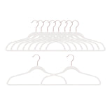 Maxbell 10x Coats Racks Trouser Non Slip Clothes Hangers for Cloakroom Nursery White