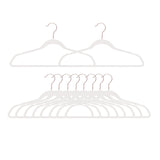 Maxbell 10x Coats Racks Trouser Non Slip Clothes Hangers for Cloakroom Nursery White