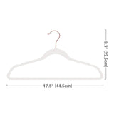 Maxbell 10x Coats Racks Trouser Non Slip Clothes Hangers for Cloakroom Nursery White