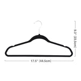 Maxbell 10x Coats Racks Trouser Non Slip Clothes Hangers for Cloakroom Nursery Black