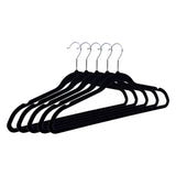 Maxbell 10x Coats Racks Trouser Non Slip Clothes Hangers for Cloakroom Nursery Black
