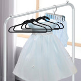 Maxbell 10x Coats Racks Trouser Non Slip Clothes Hangers for Cloakroom Nursery Black