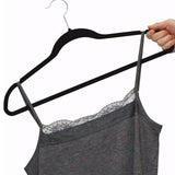 Maxbell 10x Coats Racks Trouser Non Slip Clothes Hangers for Cloakroom Nursery Black