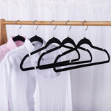 Maxbell 10x Coats Racks Trouser Non Slip Clothes Hangers for Cloakroom Nursery Black