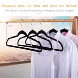 Maxbell 10x Coats Racks Trouser Non Slip Clothes Hangers for Cloakroom Nursery Black