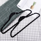 Maxbell 10x Coats Racks Trouser Non Slip Clothes Hangers for Cloakroom Nursery Black
