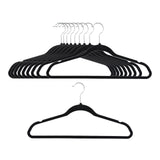 Maxbell 10x Coats Racks Trouser Non Slip Clothes Hangers for Cloakroom Nursery Black