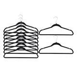 Maxbell 10x Coats Racks Trouser Non Slip Clothes Hangers for Cloakroom Nursery Black