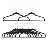 Maxbell 10x Coats Racks Trouser Non Slip Clothes Hangers for Cloakroom Nursery Black