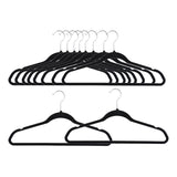 Maxbell 10x Coats Racks Trouser Non Slip Clothes Hangers for Cloakroom Nursery Black