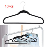 Maxbell 10x Coats Racks Trouser Non Slip Clothes Hangers for Cloakroom Nursery Black