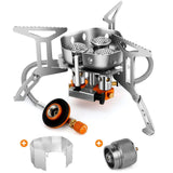 Maxbell Portable Camping Gas Stove Windproof Mini Backpacking Camping Fishing