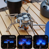 Maxbell Portable Camping Gas Stove Windproof Mini Backpacking Camping Fishing