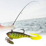 Maxbell Soft Fishing Lure Tackle Diving Mini for Trout Saltwater and Freshwater Black Green