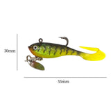Maxbell Soft Fishing Lure Tackle Diving Mini for Trout Saltwater and Freshwater Black Green