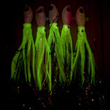 Maxbell Luminous Lifelike Squid Skirt Lure Sea Fishing Tackle Glow Fishing Bait Hook White
