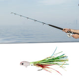 Maxbell Luminous Lifelike Squid Skirt Lure Sea Fishing Tackle Glow Fishing Bait Hook White