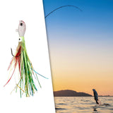 Maxbell Luminous Lifelike Squid Skirt Lure Sea Fishing Tackle Glow Fishing Bait Hook White