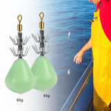 Maxbell Fluorescent Squid Jig Multineedle Baits Glow Squid Jigs Durable for 60g