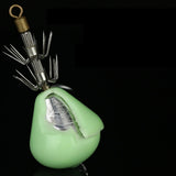 Maxbell Fluorescent Squid Jig Multineedle Baits Glow Squid Jigs Durable for 60g