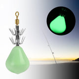 Maxbell Fluorescent Squid Jig Multineedle Baits Glow Squid Jigs Durable for 60g