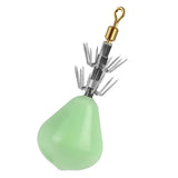 Maxbell Fluorescent Squid Jig Multineedle Baits Glow Squid Jigs Durable for 40g