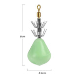Maxbell Fluorescent Squid Jig Multineedle Baits Glow Squid Jigs Durable for 40g