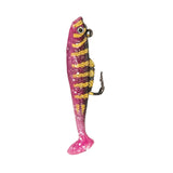 Maxbell Creative Fishing Lure Hook Lifelike Realistic Bait T Tail for Outdoor Pink