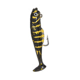 Maxbell Creative Fishing Lure Hook Lifelike Realistic Bait T Tail for Outdoor Black Aureate